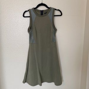 rag & bone 💌Free Shipping Sleeveless Dress with Leather Detail Green Size S